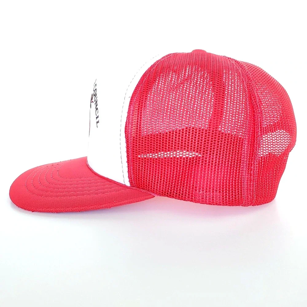 Vintage Snake River Council Snapback Mesh Hat Adjustable‎ Trucker Red White Cap